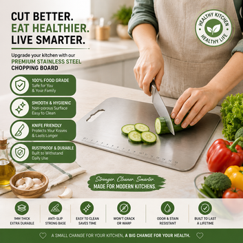 Stainless Steel Chopping Board for Kitchen
